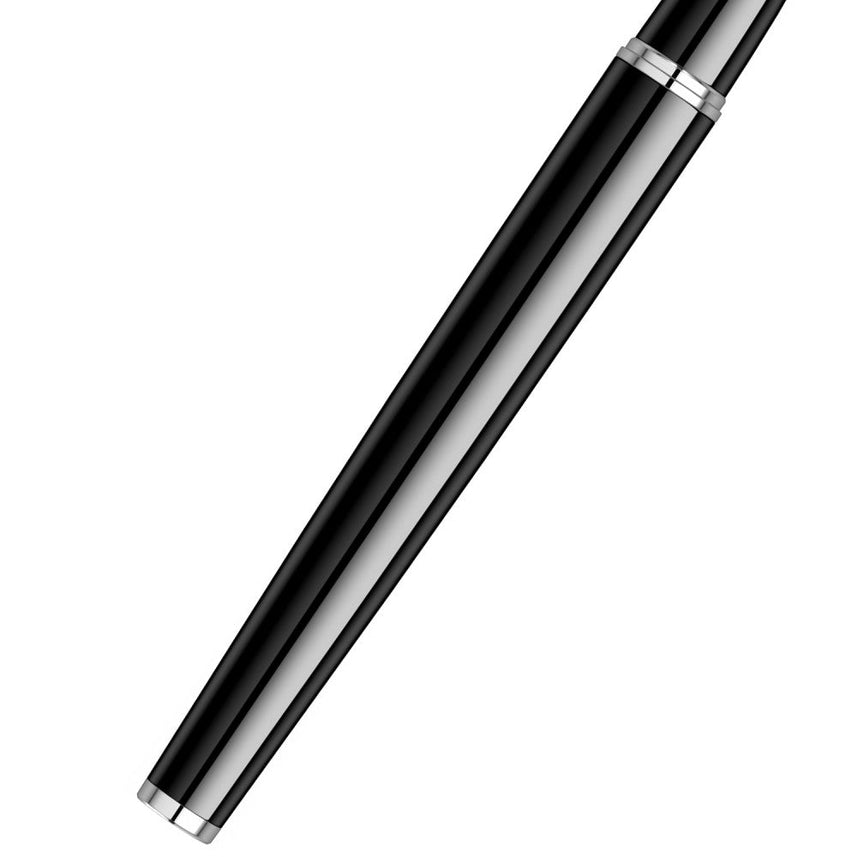 Scrikss | Honour 38 | Glossy Black | Roller Pen | Chrome Plated Trims
