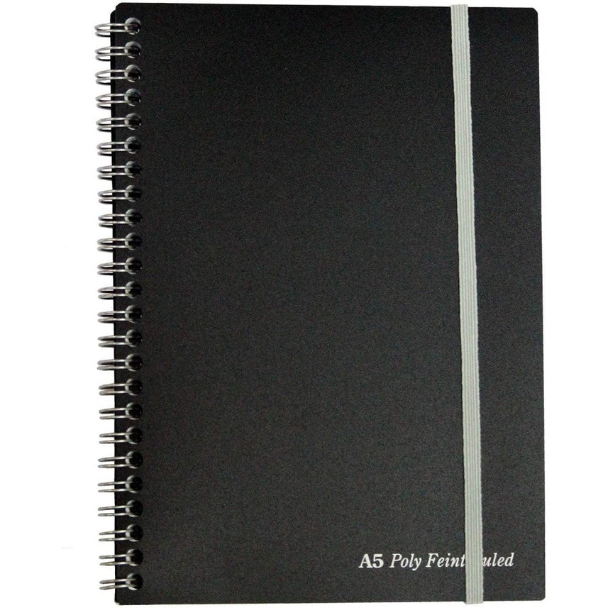 Pukka Pad | A5 | Ruled 80gsm | Spiral Bound Note Book | Single Line Diary | 160 Pages | 8mm