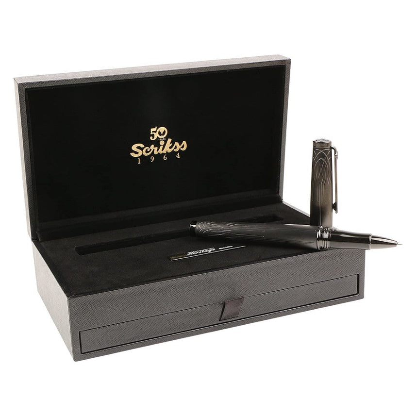 Scrikss | Heritage | Roller Ball Pen | Matt Black | 1.0mm
