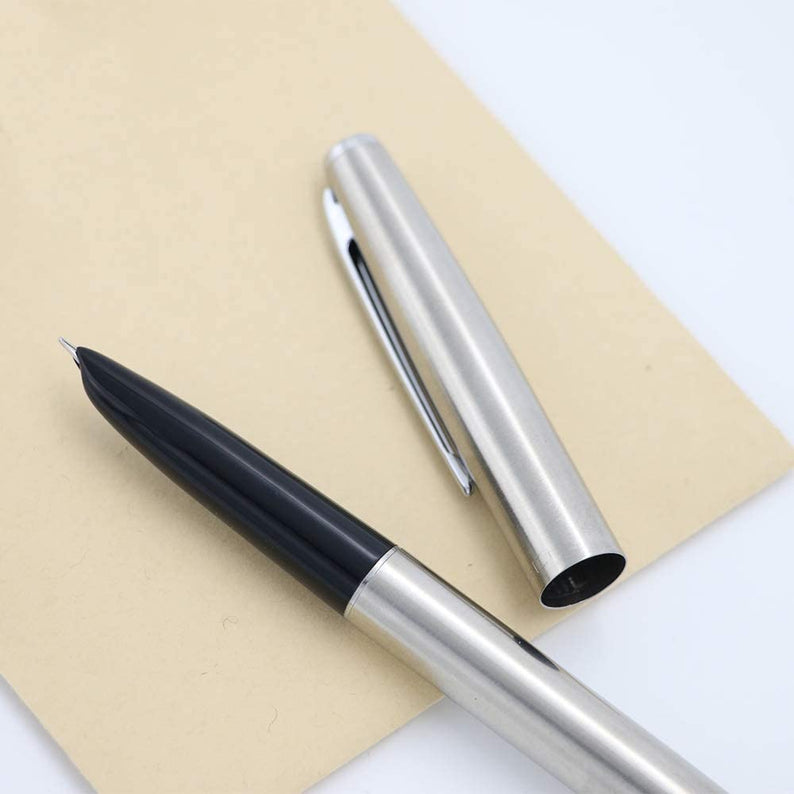 Jinhao 911 Stainless Steel Fountain Pen – Extra Fine Nib, Metal Body, Classic Design with Converter