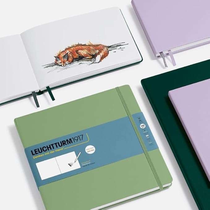 LEUCHTTURM1917 PLAIN LANDSCAPE SKETCHBOOK A5(112) - FOREST GREEN