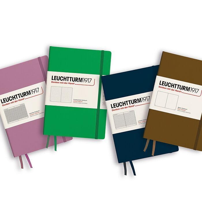 LEUCHTTURM1917 Hardcover Notebook Medium (A5), Ruled, 251 Pages - Spring Leaf