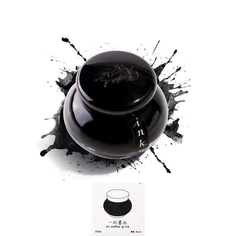 Jinhao 25ml Bottled Black Ink – Non-Carbon Ink for Fountain Pens and Dip Pens
