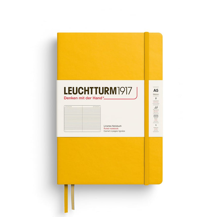 LEUCHTTURM1917 Hardcover Notebook Medium (A5), Ruled, 251 Pages - Sunflower