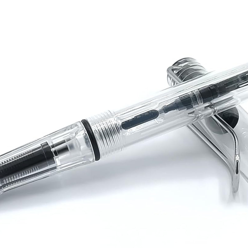 Jinhao 599 Alstar Designer Transparent White Fountain Pen - Fine Nib, Smooth Writing Pen for Students and Office