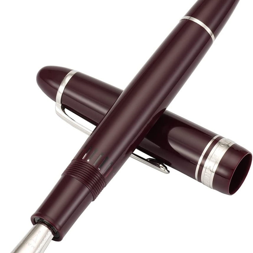 Moonman P136 Piston Fountain Pen Fine Nib with Box, Resin Pen Set