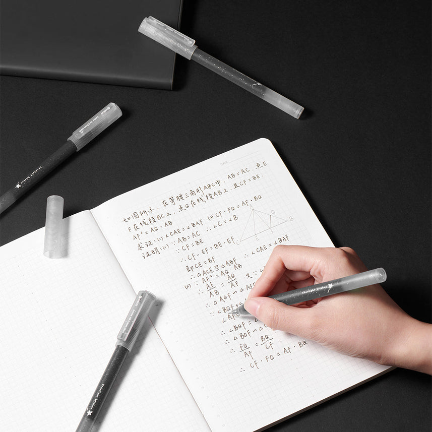 Kaco | Gel Pens | 0.5mm | Black Ink | Jumbo Starlight