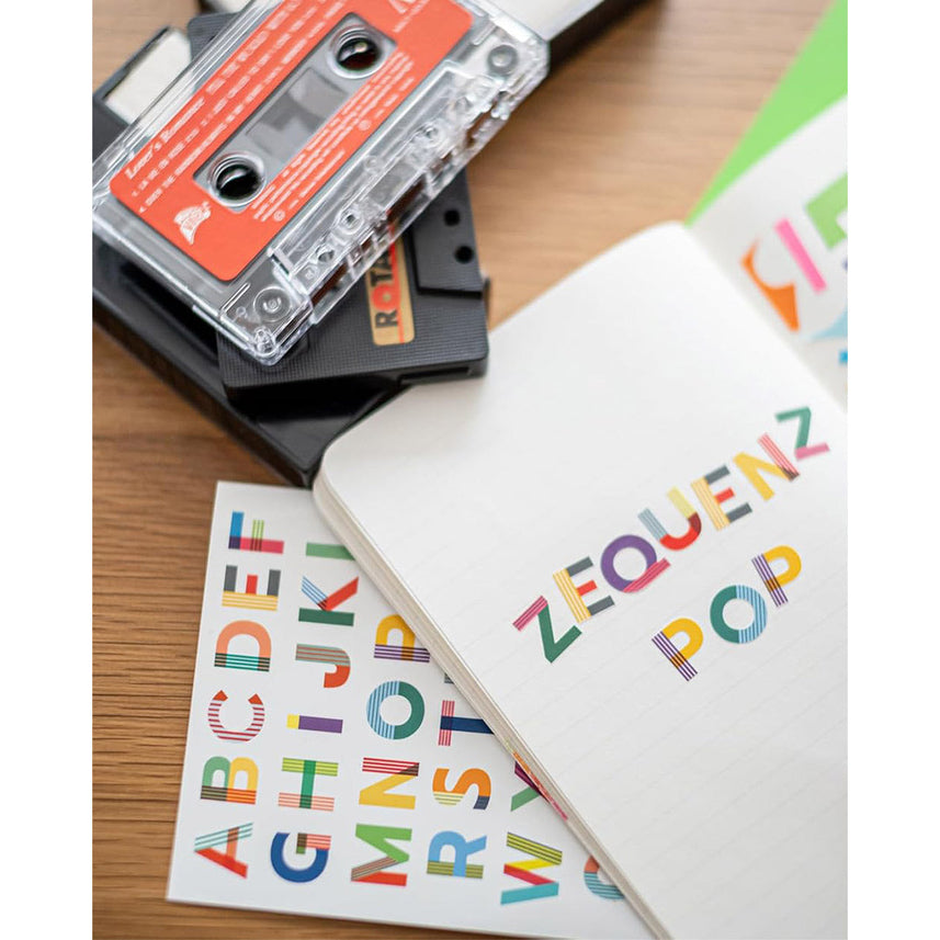 Zequenz B6 Size Notebook Set Pack of 4 Ruled Lined Paper 120 Pages Each 80GSM 360 Degree Flexibility 100% Handmade Fountain Pen Friendly POP Series Pink Orange Yellow Purple