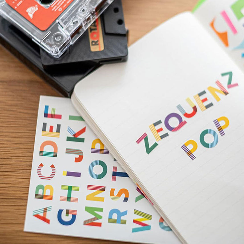 Zequenz Ruled Notebook Gift Set Flexible Handmade Fountain Pen Friendly Blue Grey Red Green -120 Pages Each