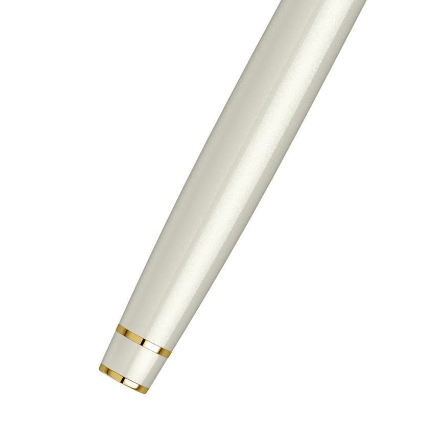 Scrikss Noble 35 Medium Nib Fountain Pen - Pearl White GT