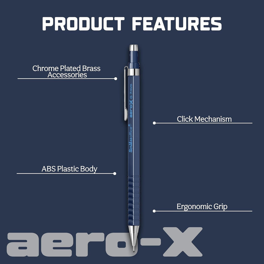 Scrikss | Aero-X | Mechanical Pencil | 0.7mm | Dark Blue