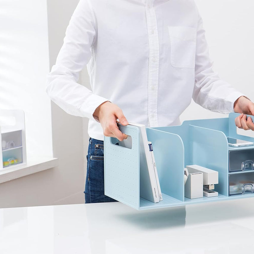 Sysmax 2 Bookshelf Book Rack with 2 Drawers - Mint