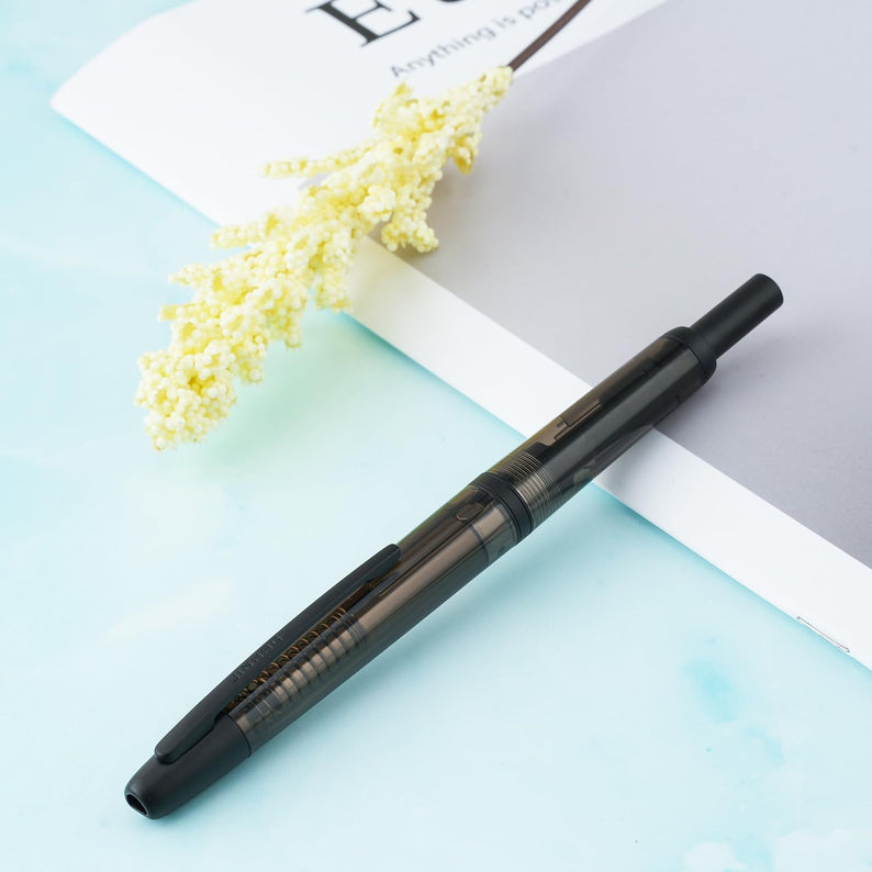 Jinhao 20 Press Retractable Fountain Pen – Fine Nib with Converter – Resin Body – Multiple Colors – Smooth Writing Daily Pen (No Ink Included)