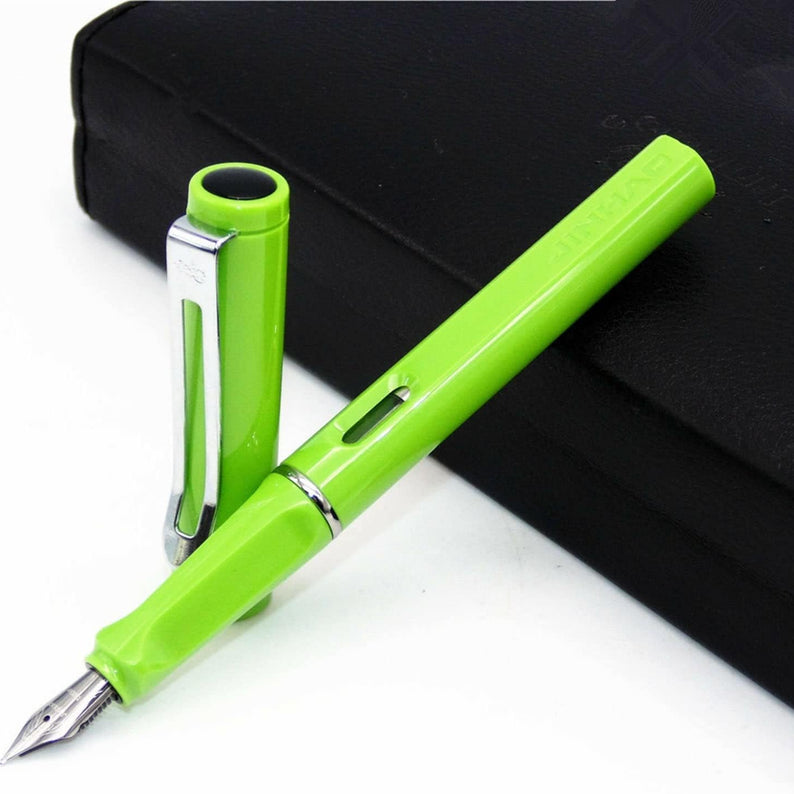 Jinhao 599 Alstar Designer Green Fountain Pen, Fine Nib Smooth Writing Pen for Students and Office