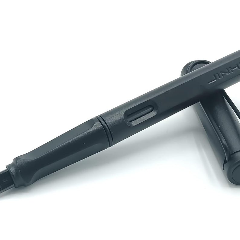 Jinhao 599 Alstar Designer Matt Black Fine Nib Fountain Pen, Smooth Writing for Students and Office