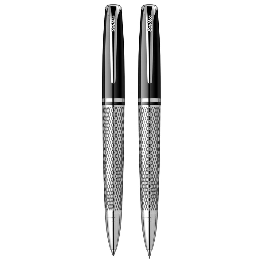 Scrikss | Pera 477 | Ballpoint Pen +  0.7mm Mechanical Pencil Set | Black CT