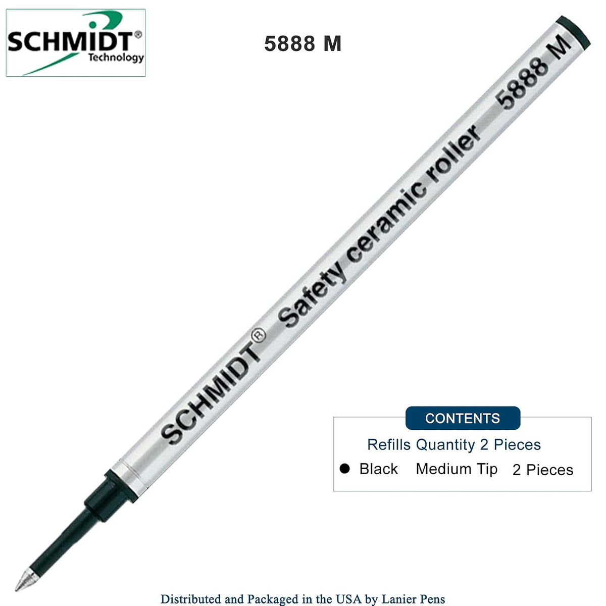 Pininfarina Schmidt 5888 Rollerball Pen Refill – Black Ink