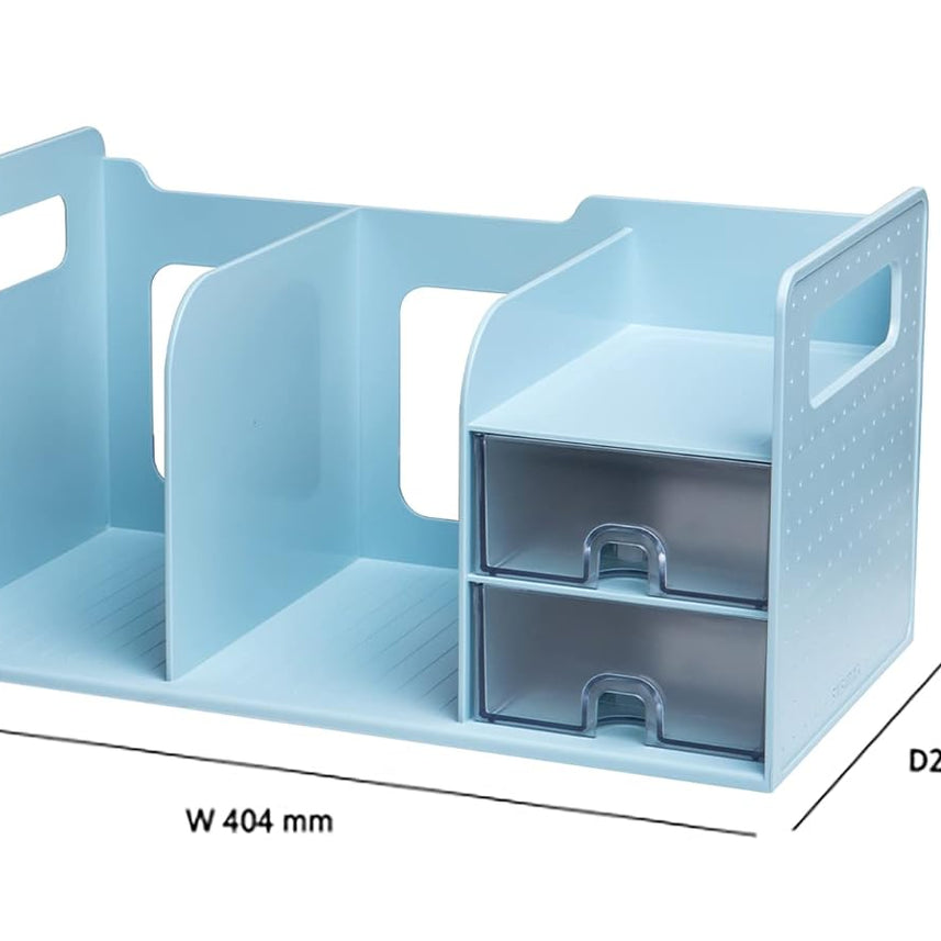 Sysmax 2 Bookshelf Book Rack with 2 Drawers - Mint