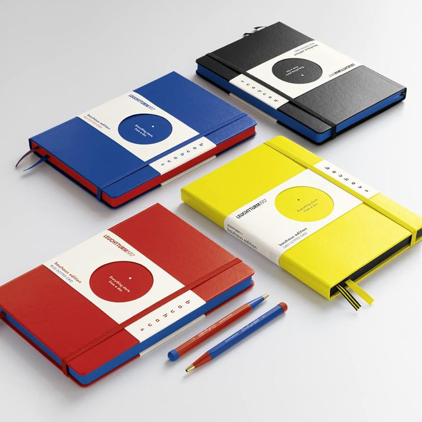 LEUCHTTURM1917 Bauhaus Edition Hardcover Notebook Medium (A5), Dotted, 251 Pages - Lemon