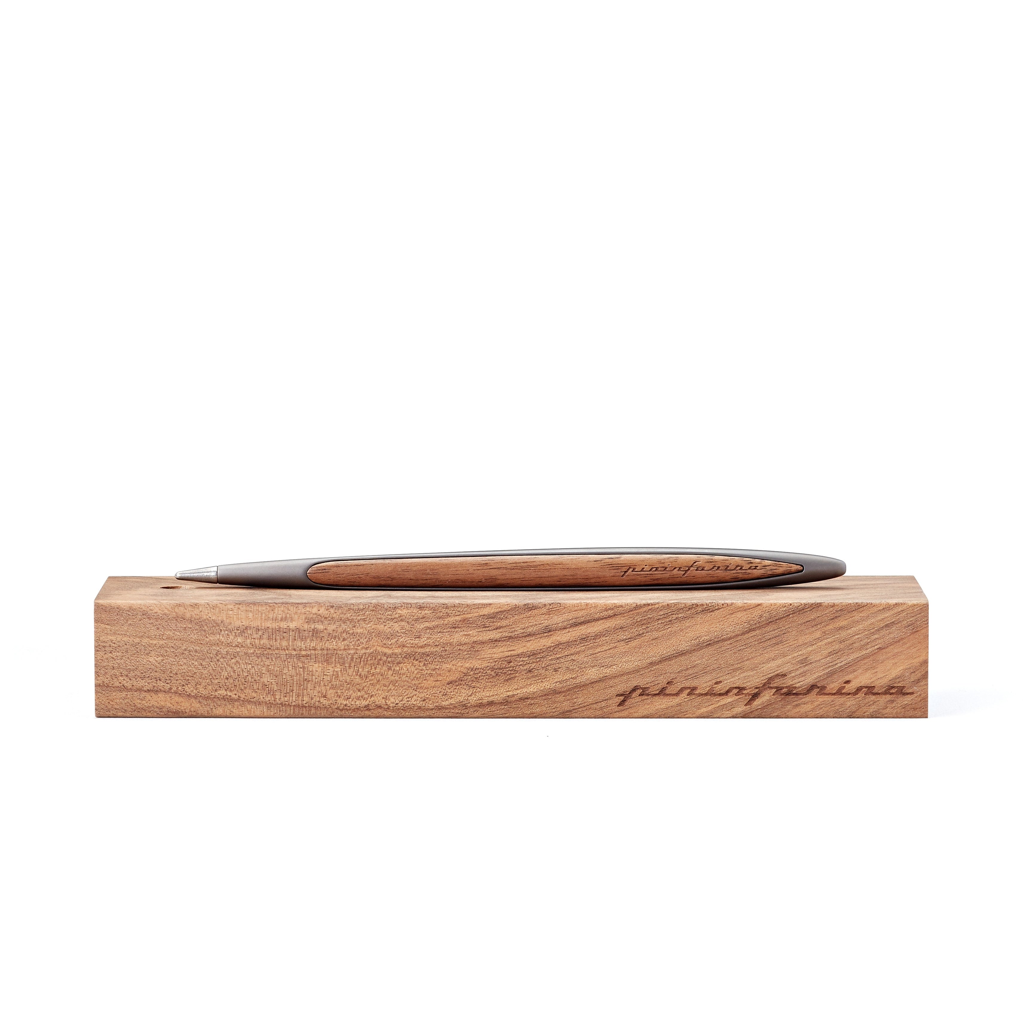 Pininfarina Cambiano Classic Ethergraf Pencil with Solid Wood Desk Stand – Matt Black