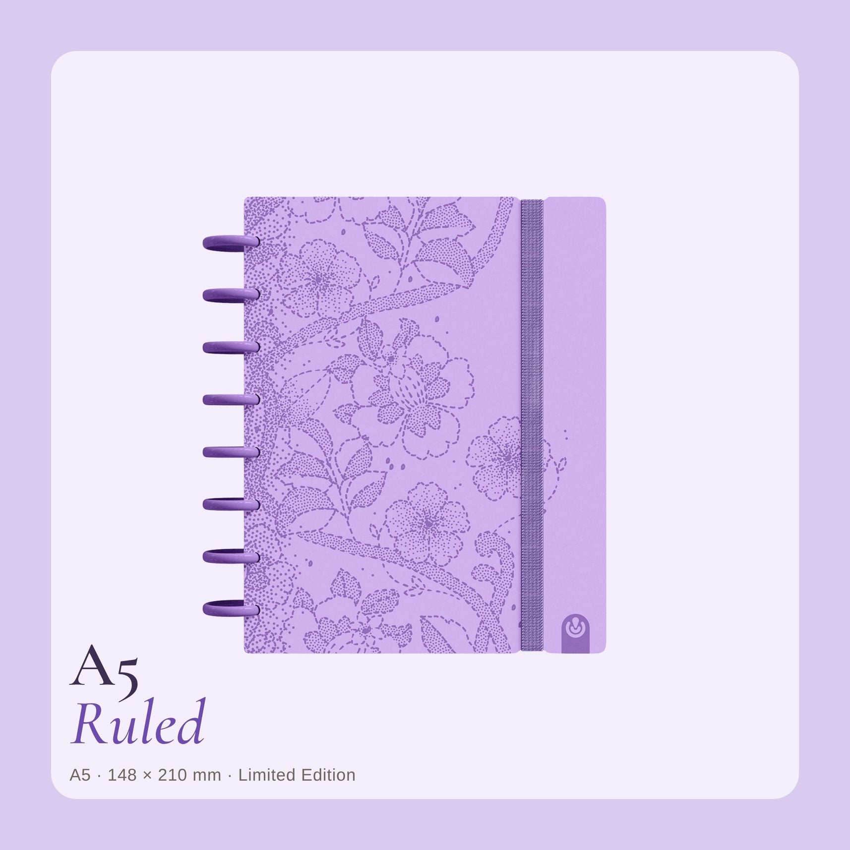 Carchivo Ingeniox A5 Ruled Notebook Limited Edition - Mauve
