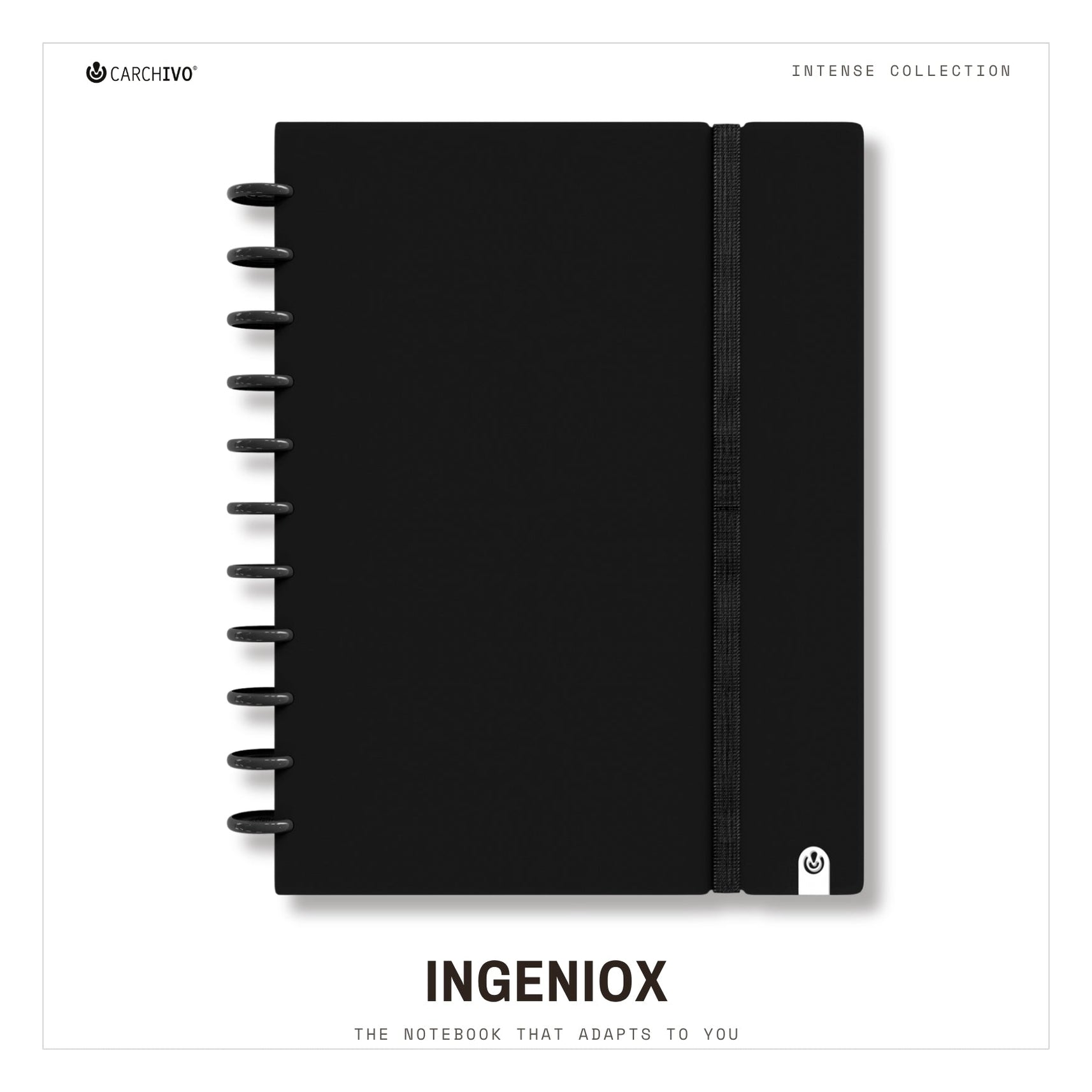 Carchivo Ingeniox A4 Ruled Notebook Intense - Black