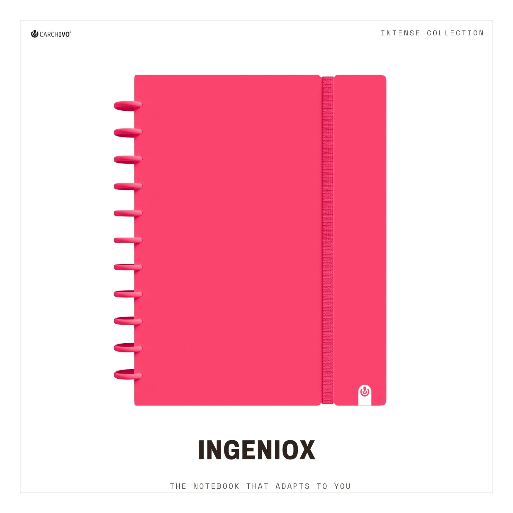 Carchivo Ingeniox A4 Ruled Notebook Intense - Red