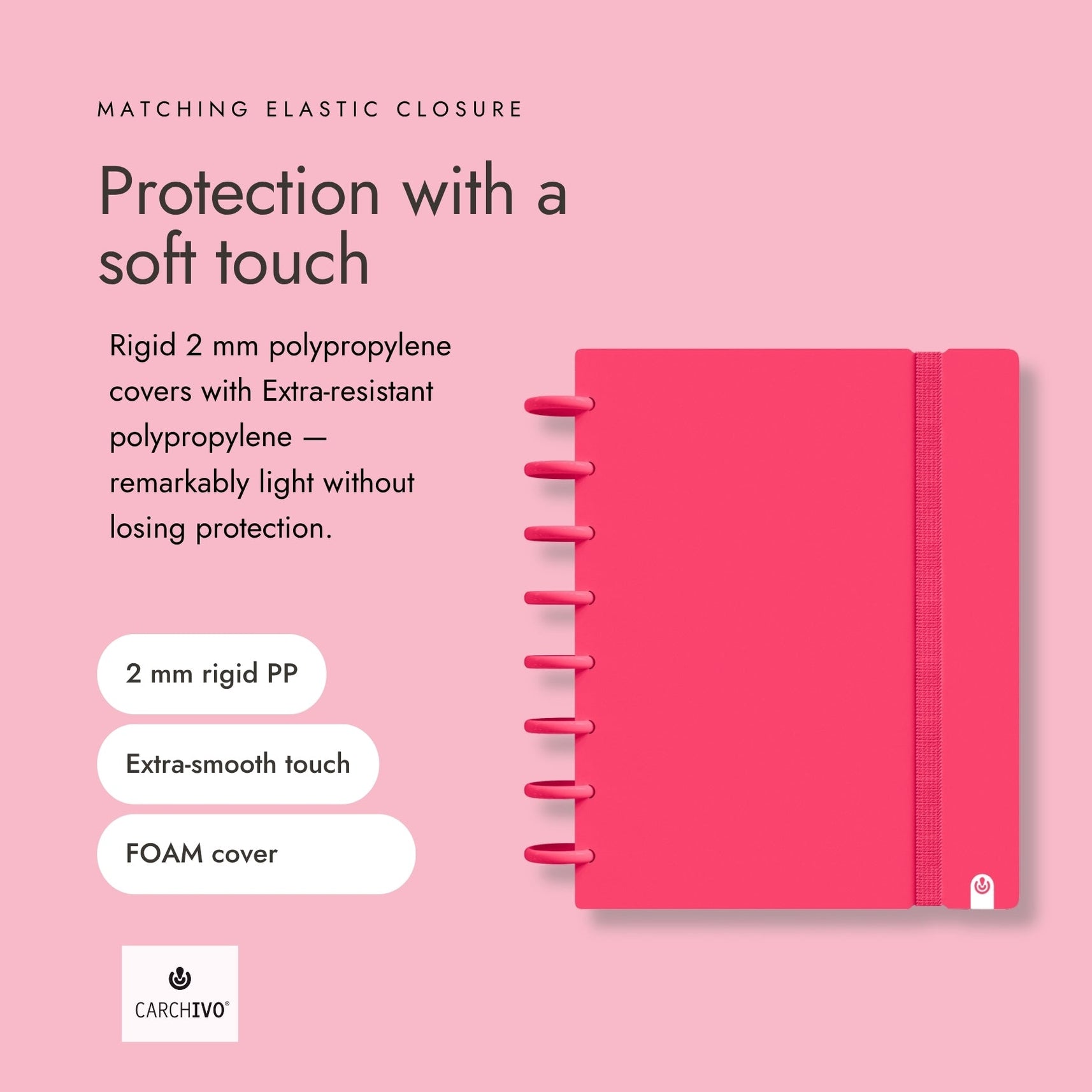 Carchivo Ingeniox A4 Ruled Notebook Intense - Red