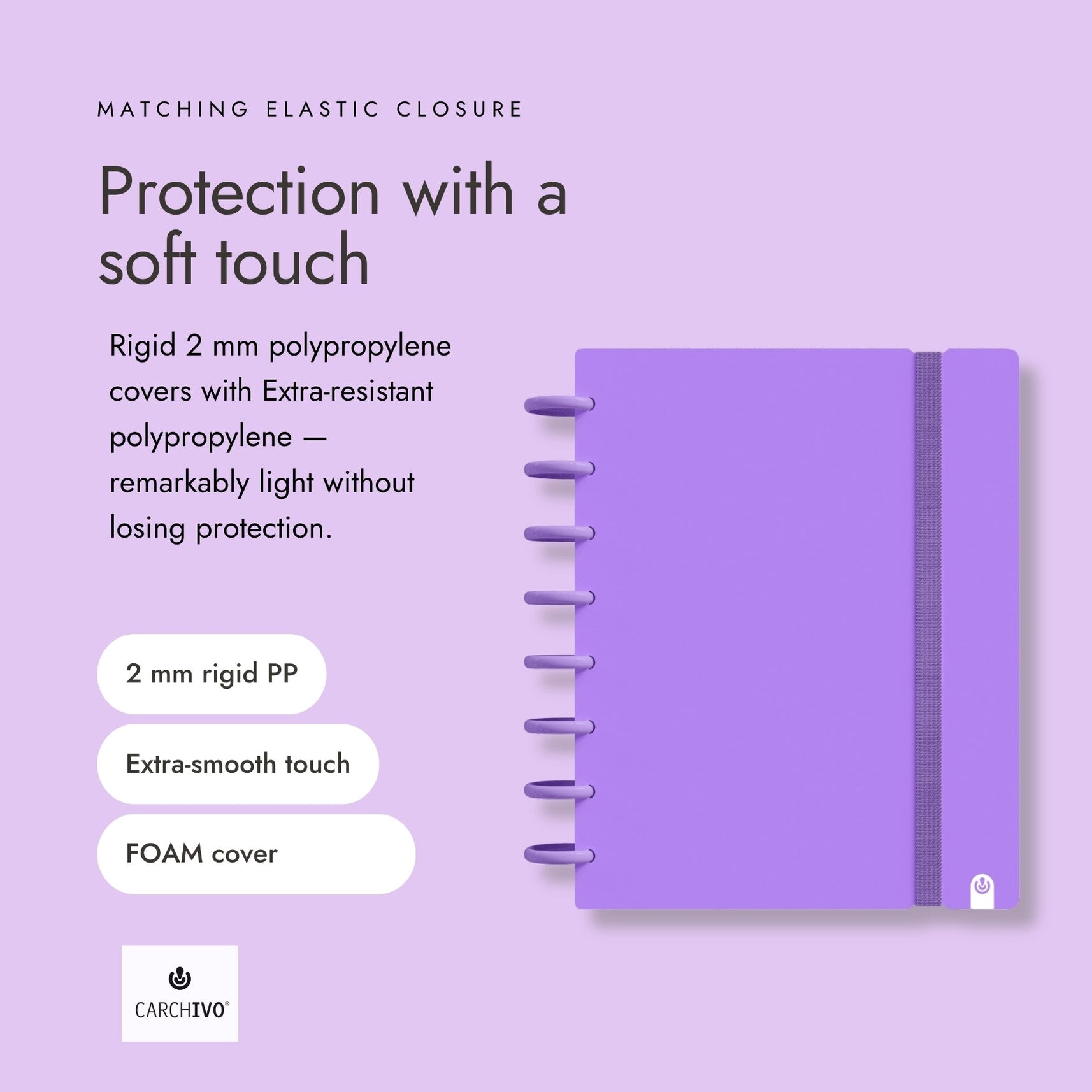 Carchivo Ingeniox A4 Ruled Notebook Intense - Violet