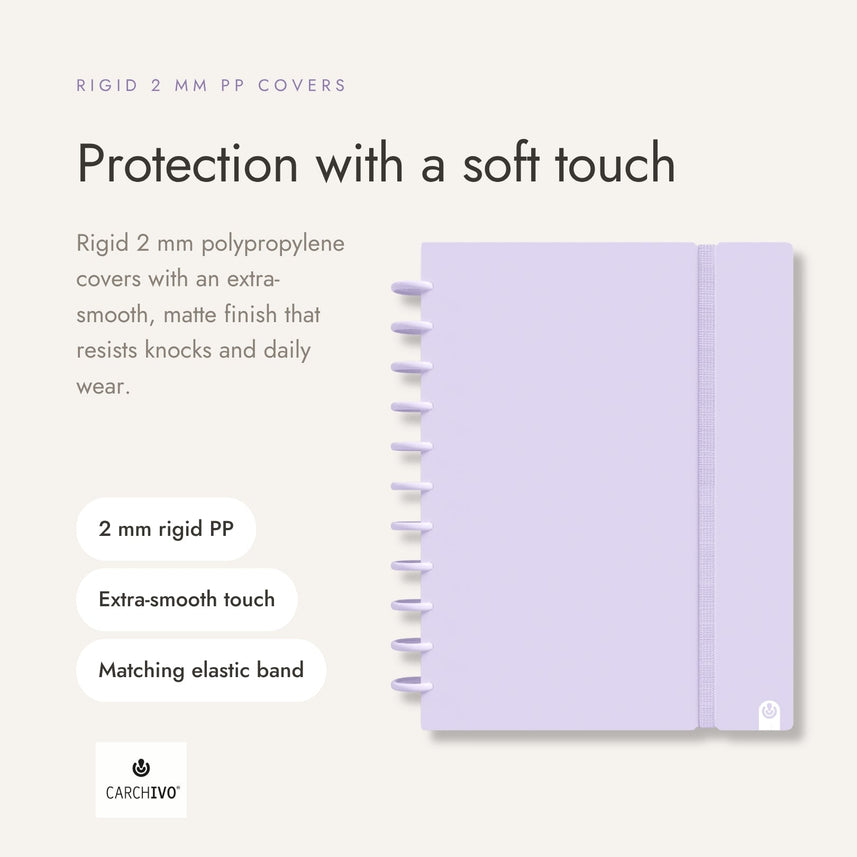 Carchivo Ingeniox A4 Gridded Notebook Pastel - Mauve