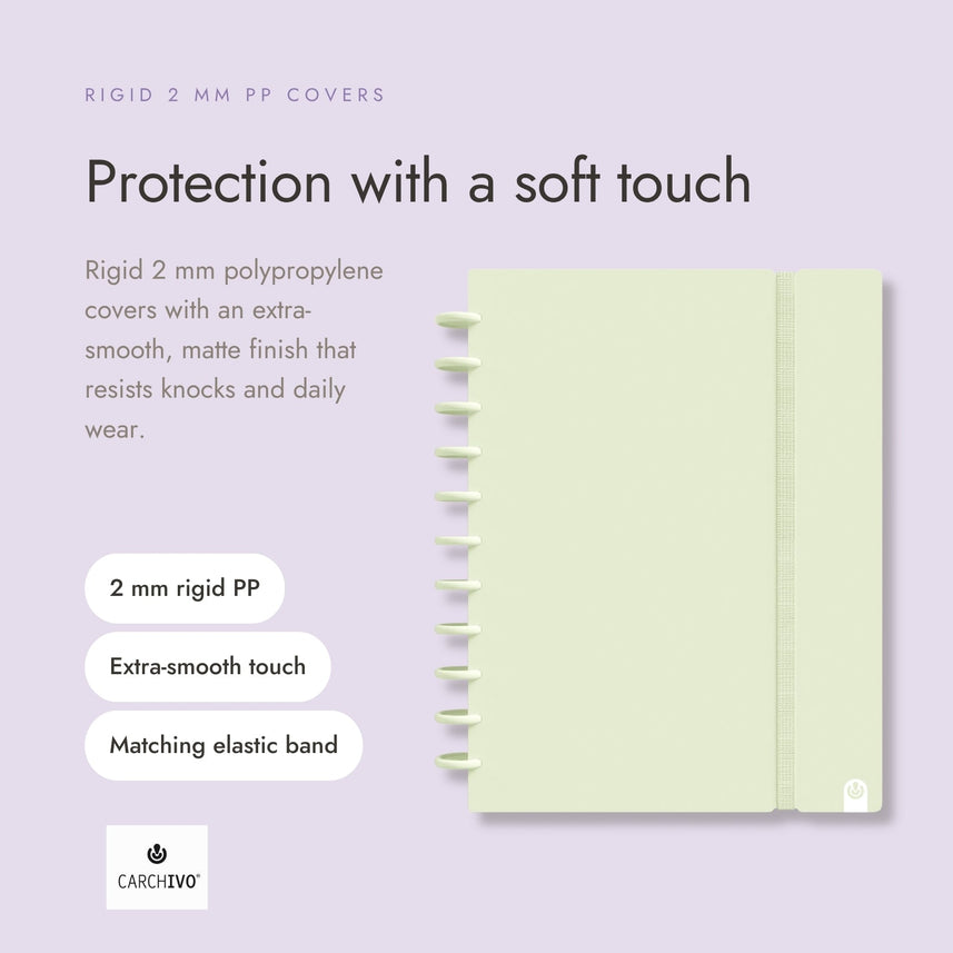 Carchivo Ingeniox A4 Gridded Notebook Pastel - Green
