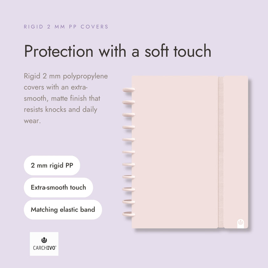 Carchivo Ingeniox A4 Gridded Notebook Pastel - Pink