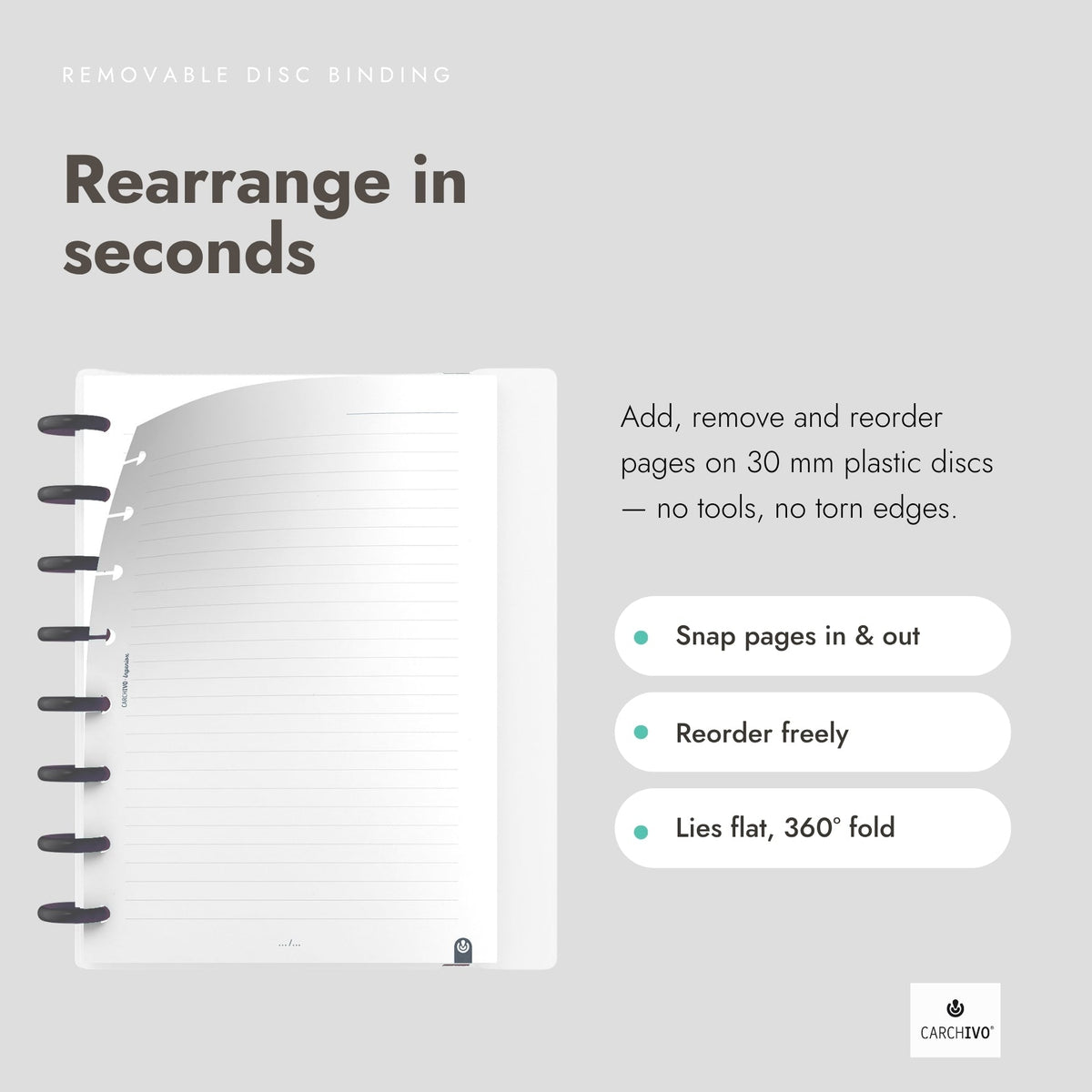 Carchivo Ingeniox A5 Ruled Notebook Intense - Black