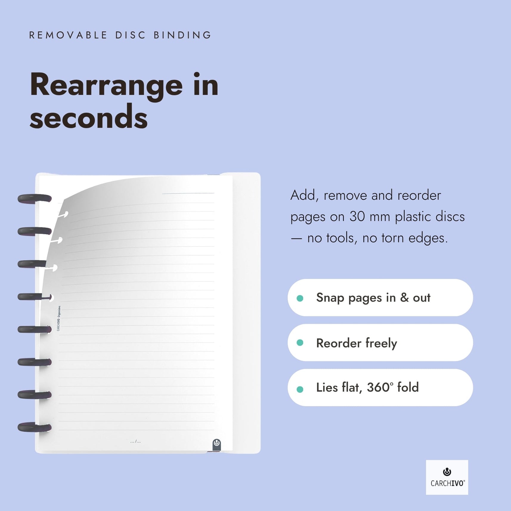 Carchivo Ingeniox A5 Gridded Notebook Intense - Blue