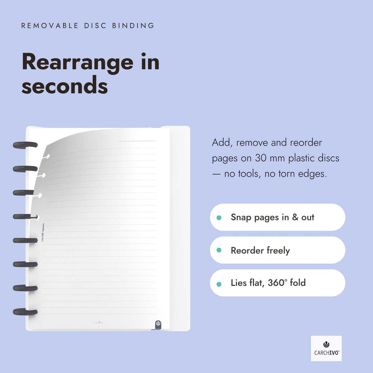 Carchivo Ingeniox A5 Gridded Notebook Intense - Blue