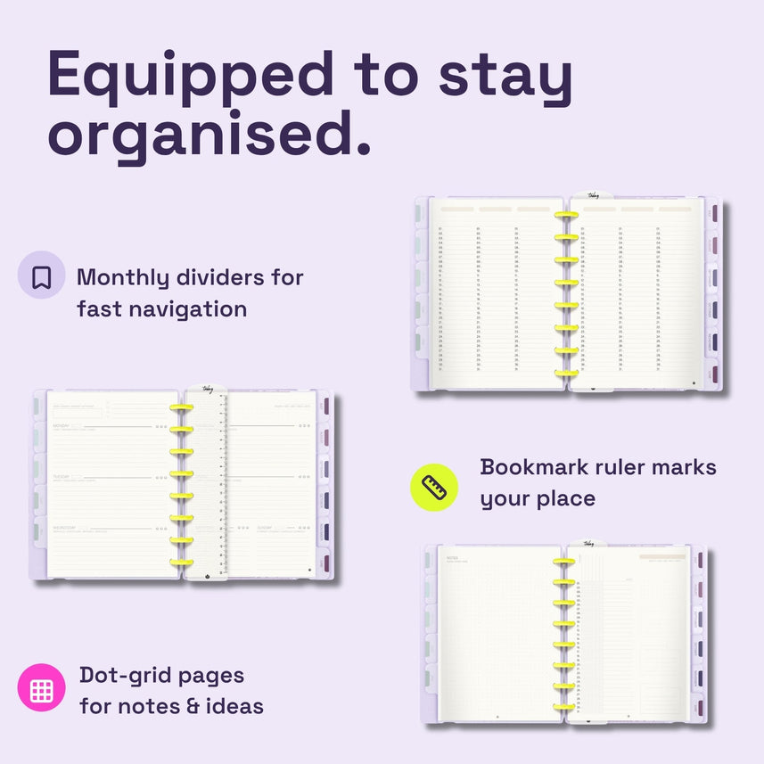 Carchivo Ingeniox Undated Planner Neon Pastel - Pink