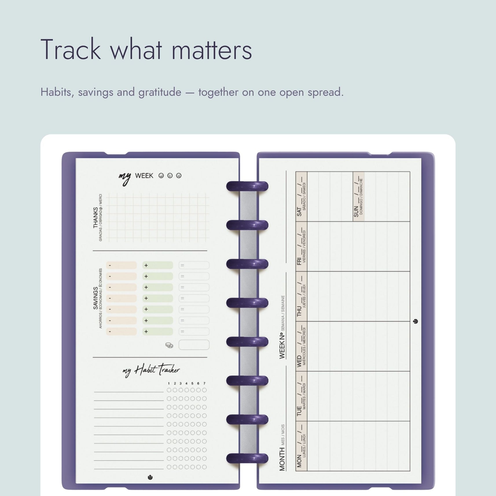 Carchivo Ingeniox My Week Planner & Checklist - Turquoise