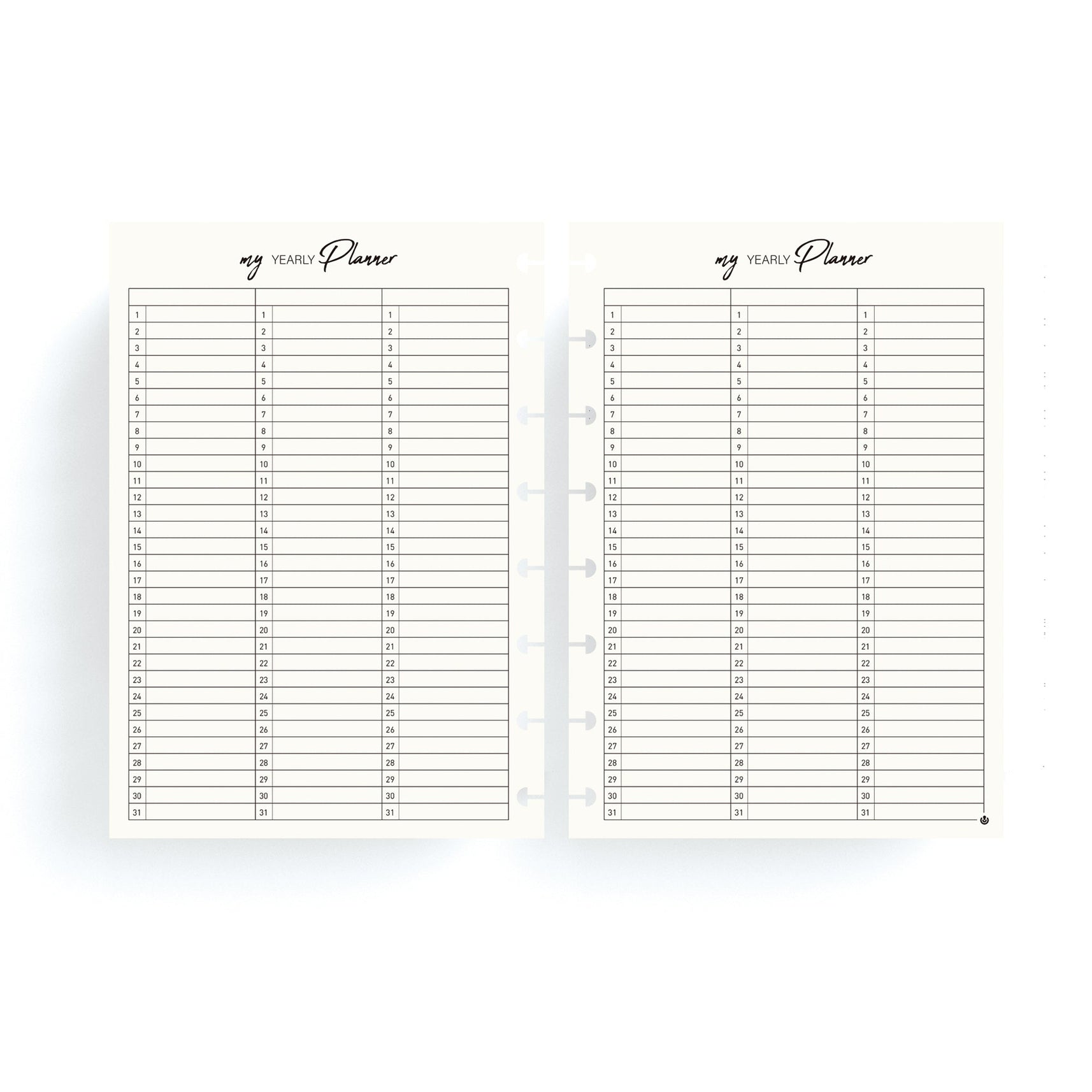 Carchivo Ingeniox My Planner A5 Refill - Weekly View 144 Pages