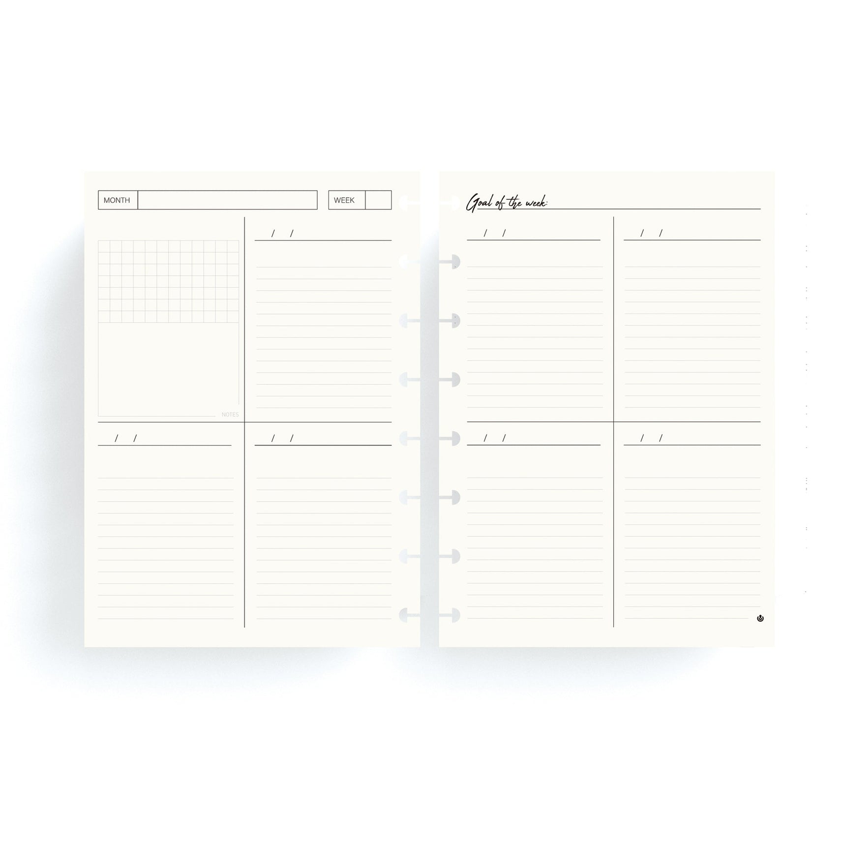 Carchivo Ingeniox My Planner A5 Refill - Weekly View 144 Pages