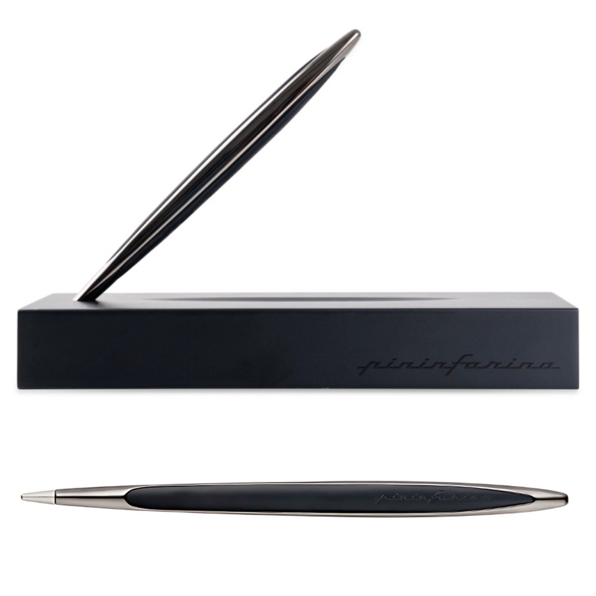 Pininfarina Cambiano Black Edition Ethergraf Pencil with Solid Wood Base