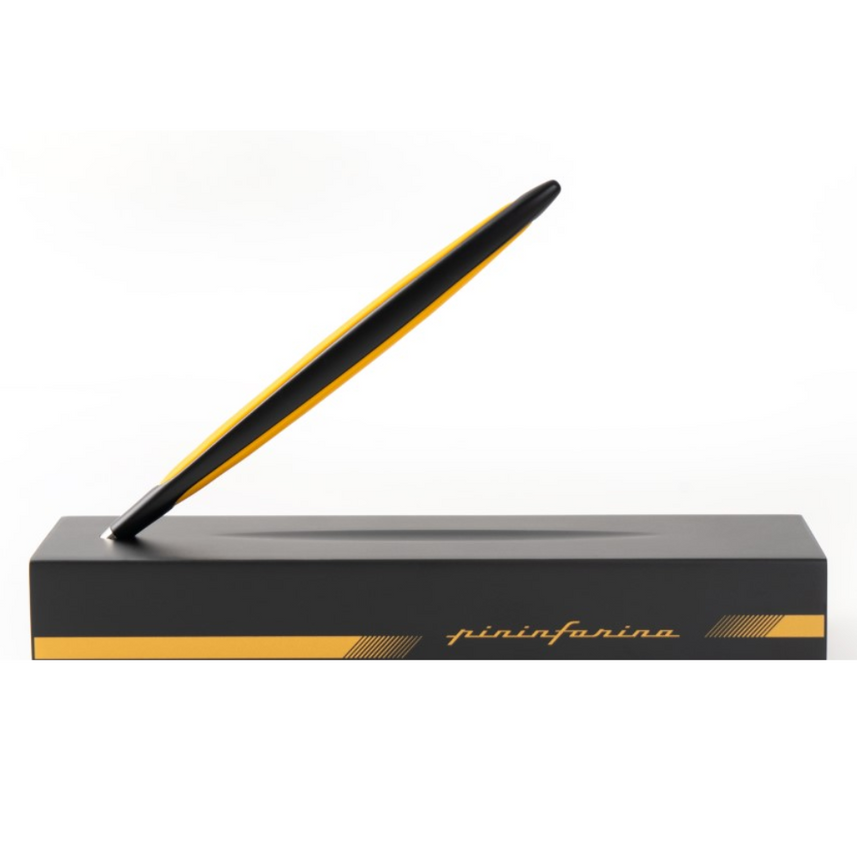 Pininfarina Cambiano Race Ethergraf Stylus Pencil with Racing Desk Stand – Yellow