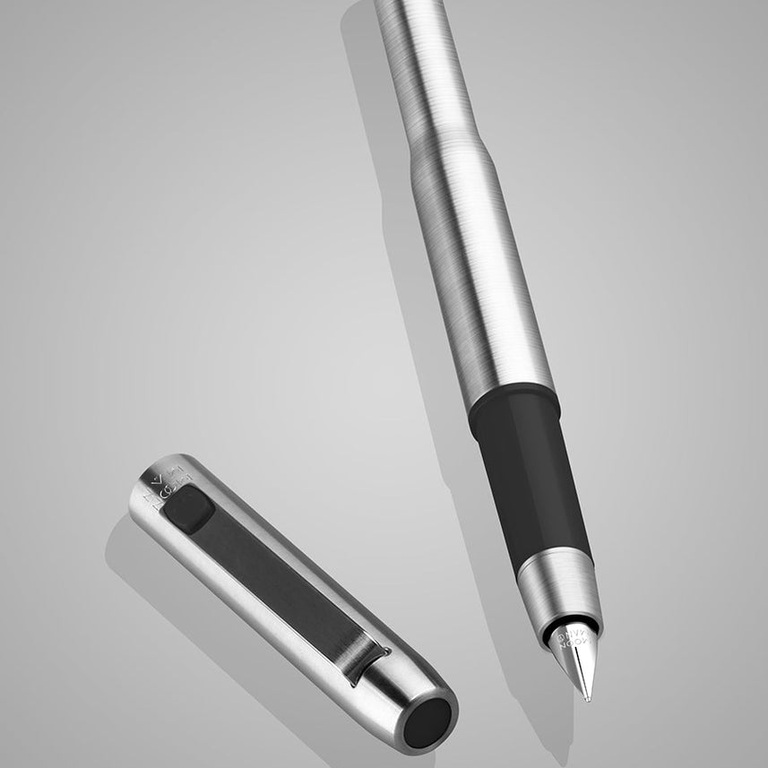 Moonman B25 Spades Ares Fountain Pen – Fine Nib (0.5mm), Stainless Steel