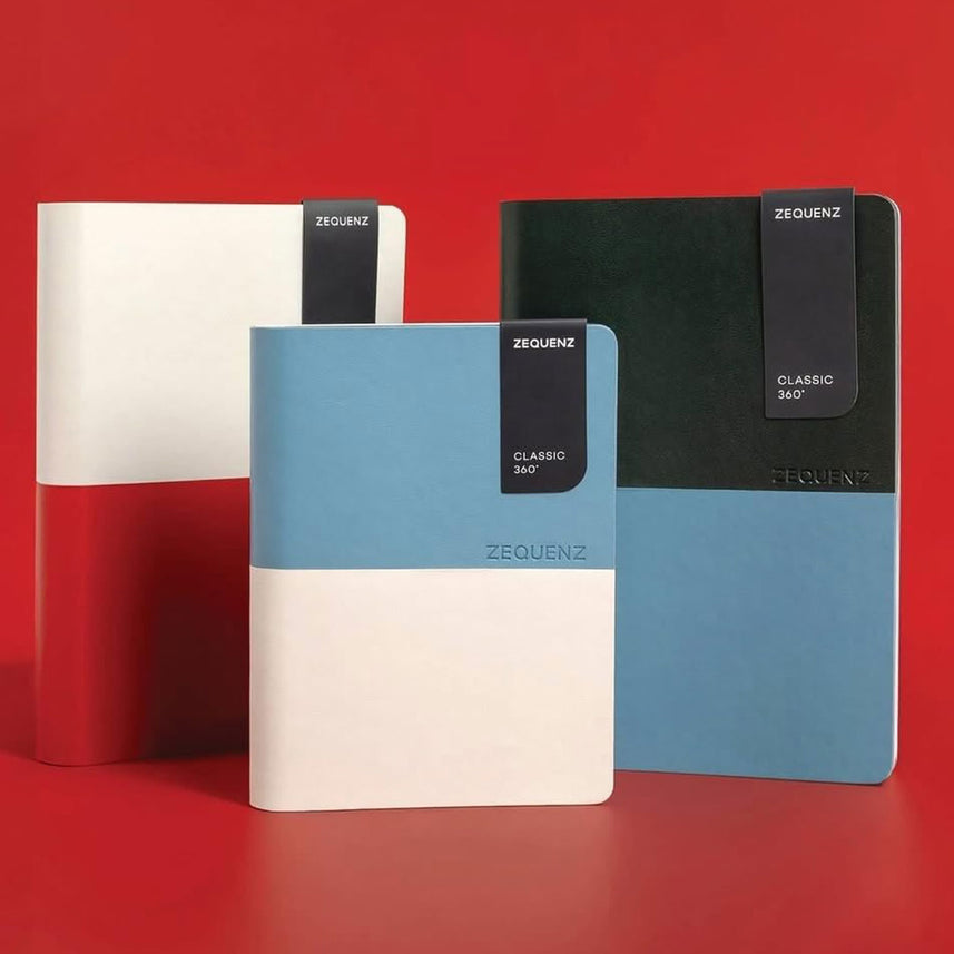 Zequenz A6 Ruled Notebook – ARCTIC SKY | 200 Sheets, 70 GSM | Soft Cover, 360° Flexible Binding |Handmade| Ideal for Journaling & Note-Taking |Basic+ Series