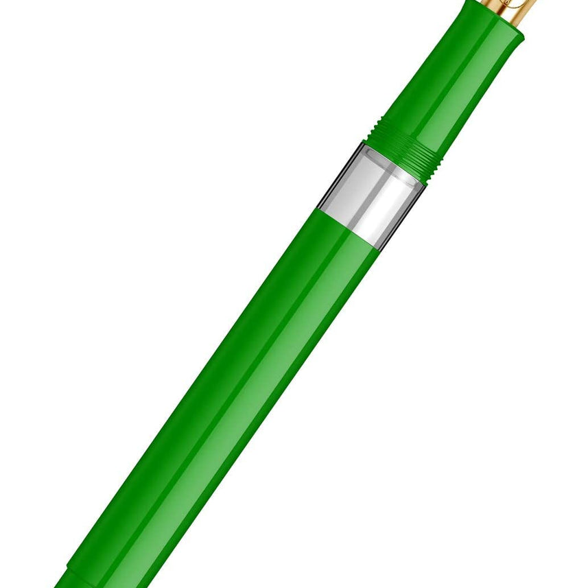 Scrikss | 419 Legendary | Fountain Ink Pen | Medium Nib | Gold Plated | Glossy Green Barrel