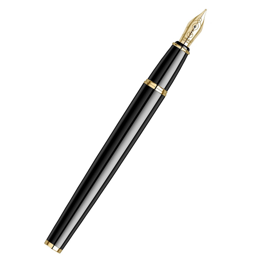 Scrikss Honour 38 Medium Nib Fountain Pen - Black GT