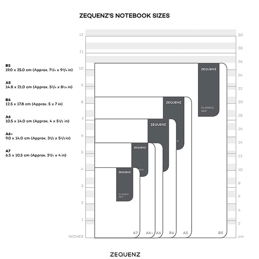 Zequenz A5 Size Ocean Blue Slim Notebook Dotted Acid Free Paper 200 Pages 80GSM 360 Degree Flexibility 100% Handmade Fountain Pen Friendly Color Series Bookmark Included