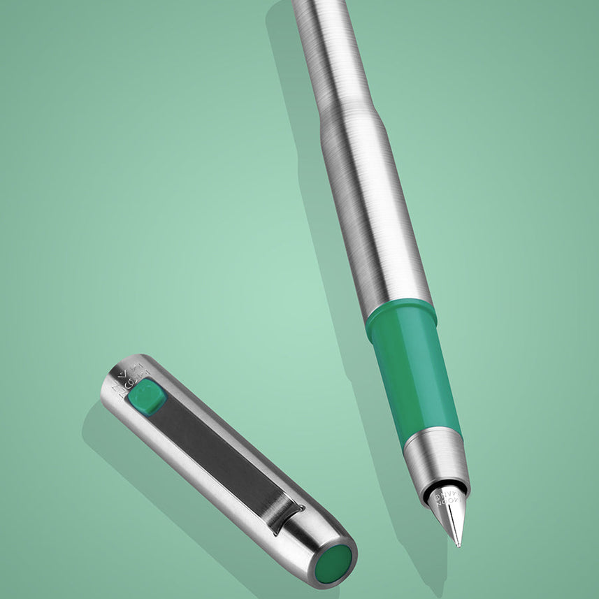 Moonman B25 Spades Ares Fountain Pen – Fine Nib (0.5mm), Stainless Steel