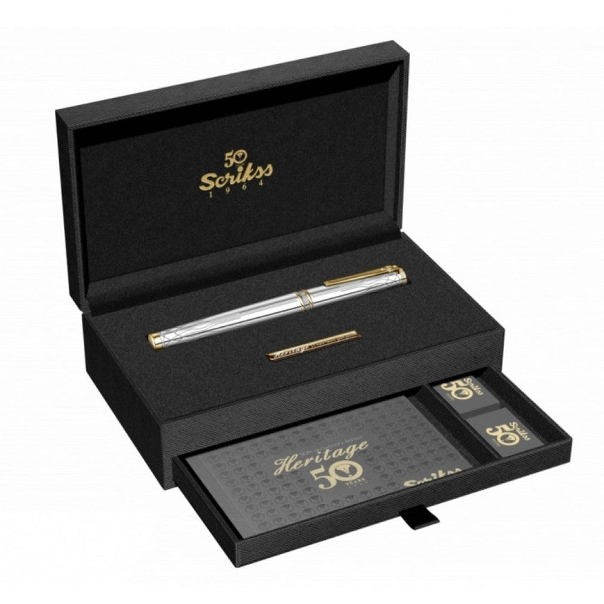 Scrikss Heritage Rollerball Pen - Chrome GT