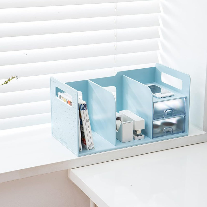 Sysmax 2 Bookshelf Book Rack with 2 Drawers - Mint