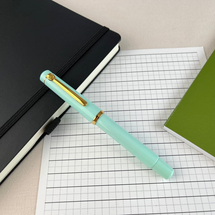Scrikss 419 Medium Nib Fountain Pen - Mint GT